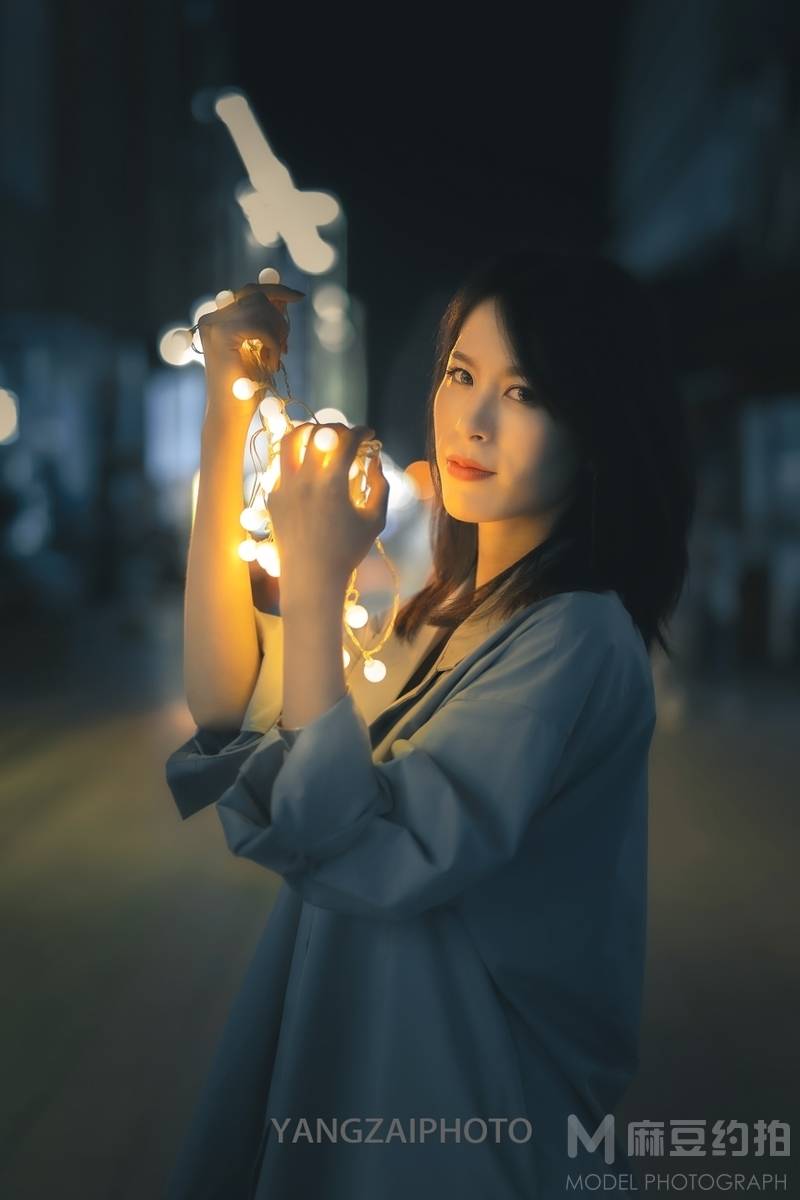 夜景模特