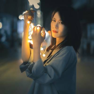 夜景模特