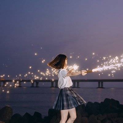 夜景模特