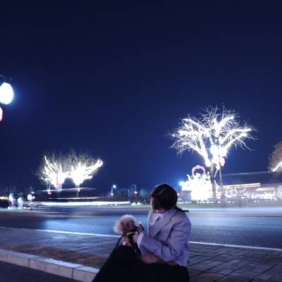 夜景模特