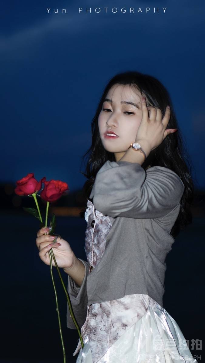 夜景模特