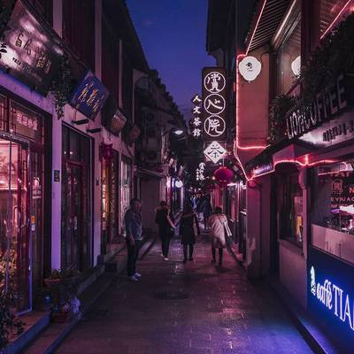 夜景模特