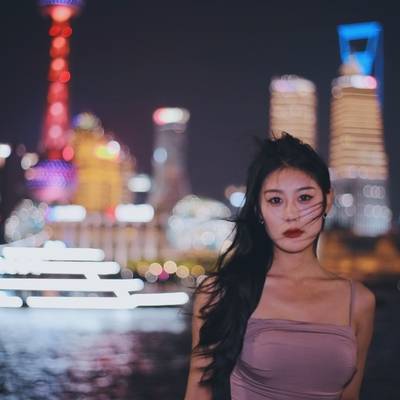 夜景模特