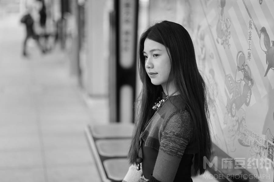 黑白模特