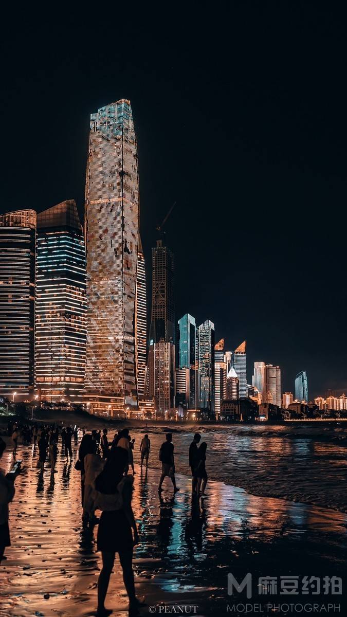 夜景模特