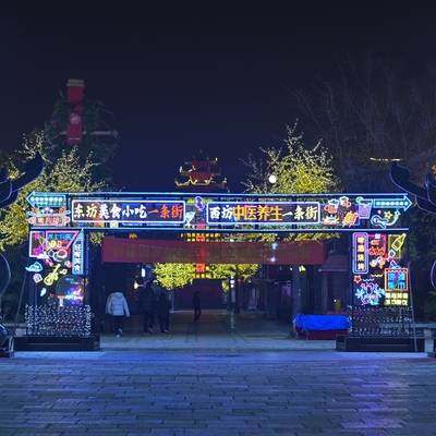 夜景模特
