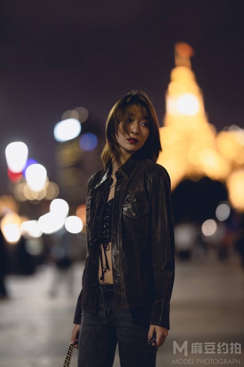 夜景模特