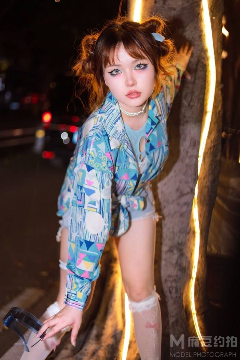 夜景模特