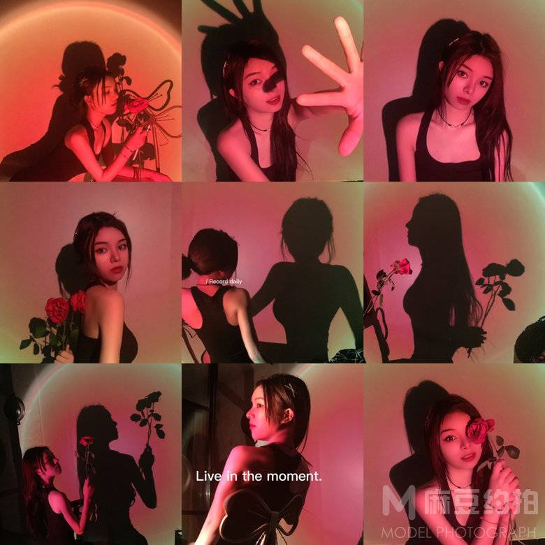 黑白模特