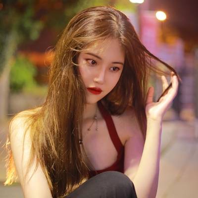 夜景模特