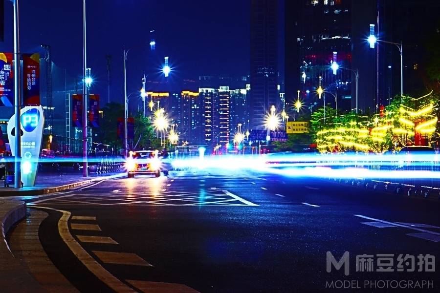 夜景模特