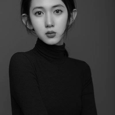 黑白模特