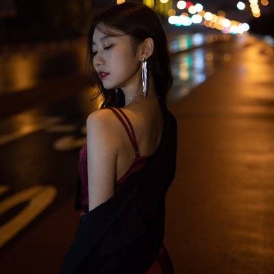 夜景模特