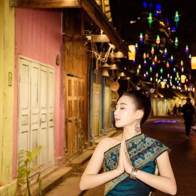 夜景模特