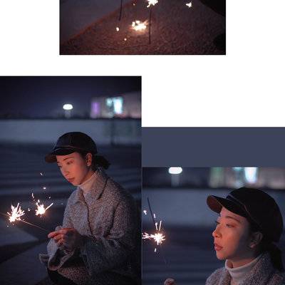 夜景模特