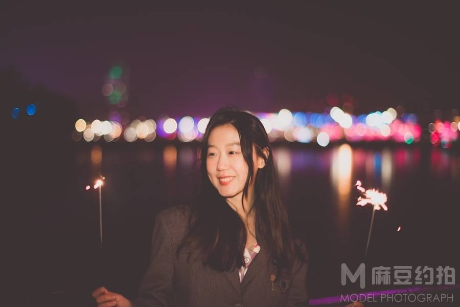 夜景模特