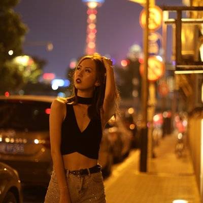 夜景模特