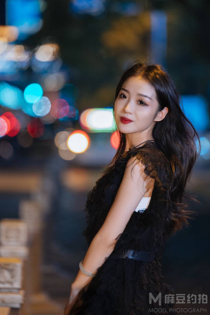 夜景模特