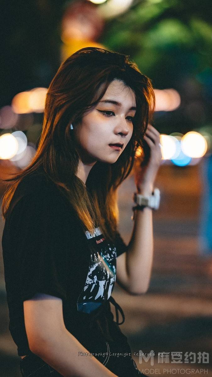 夜景模特