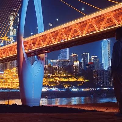 夜景模特
