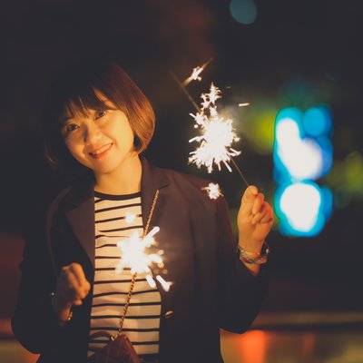 夜景模特