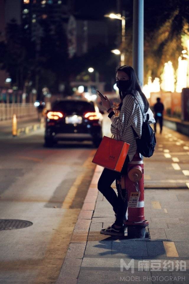 夜景模特