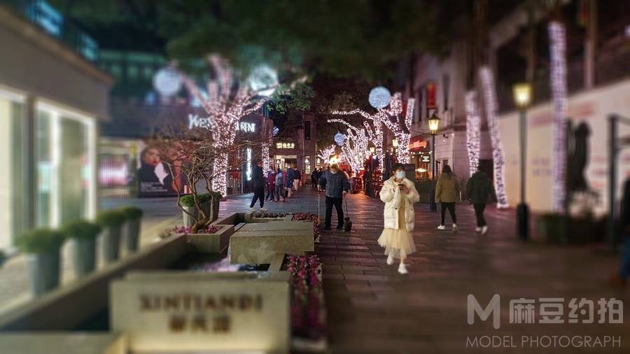 夜景模特