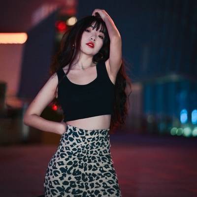 夜景模特