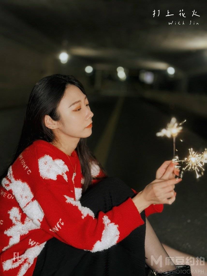 夜景模特