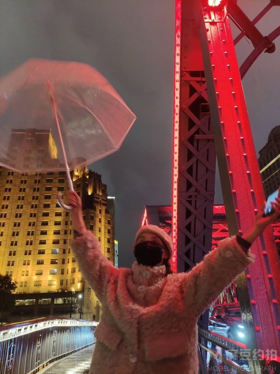 夜景模特