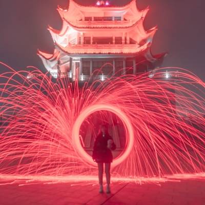 夜景模特