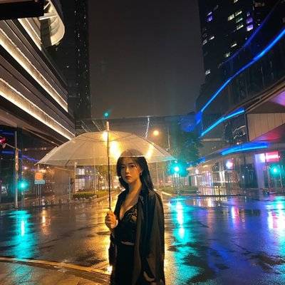夜景模特
