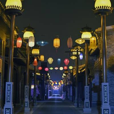 夜景模特