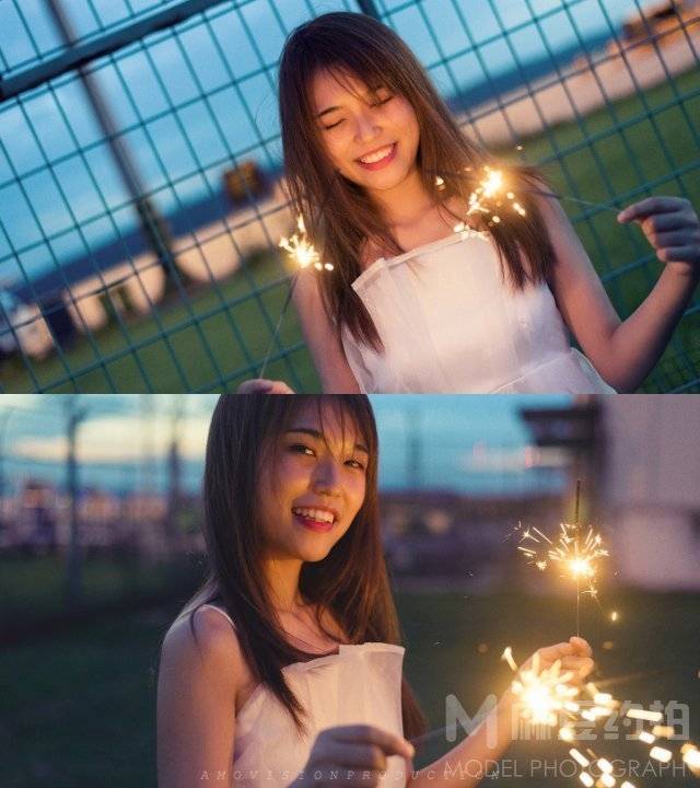 夜景模特