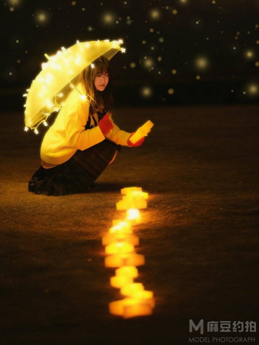 夜景模特