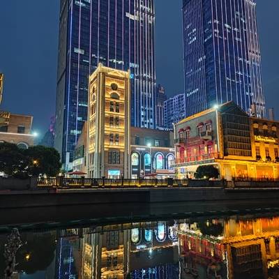 夜景模特