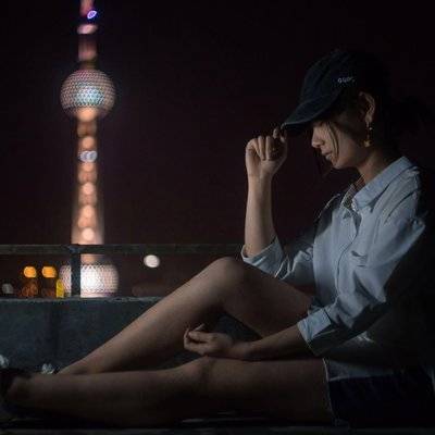 夜景模特