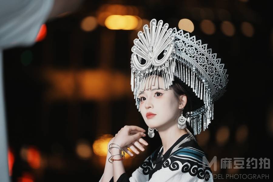 夜景模特