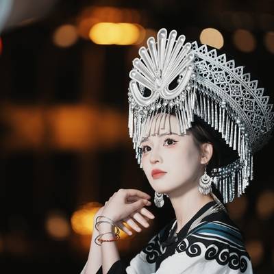 夜景模特