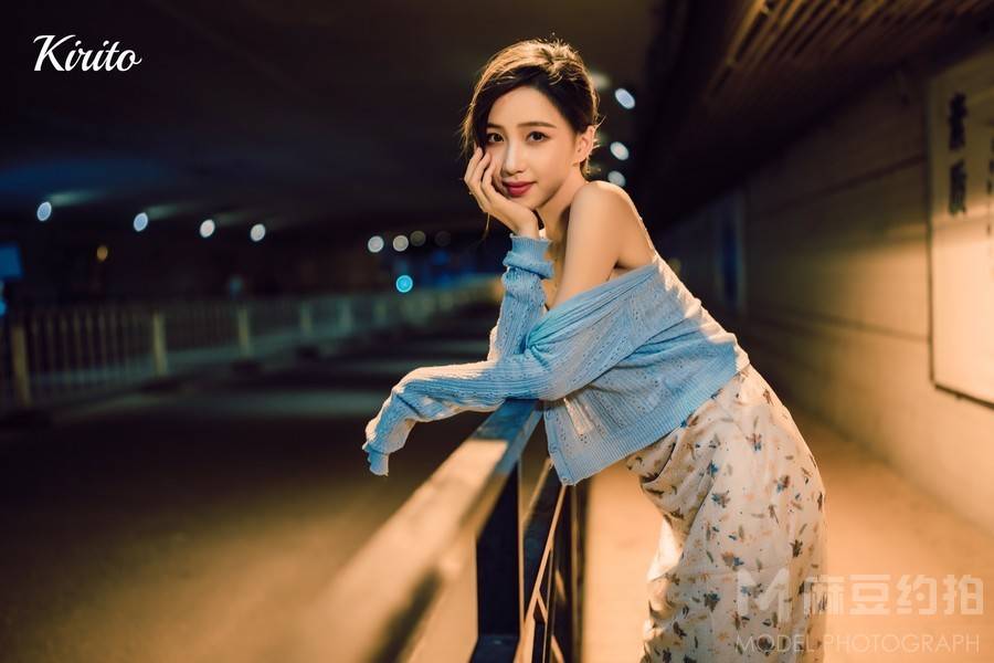 夜景模特