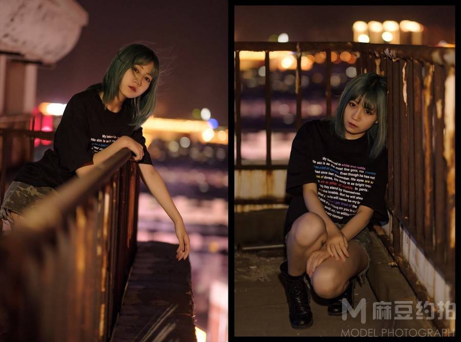 夜景模特