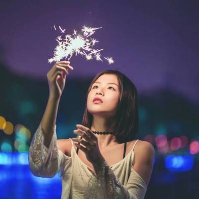 夜景模特