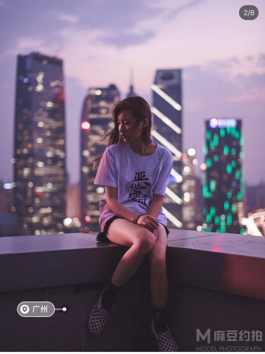 夜景模特