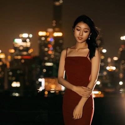 夜景模特