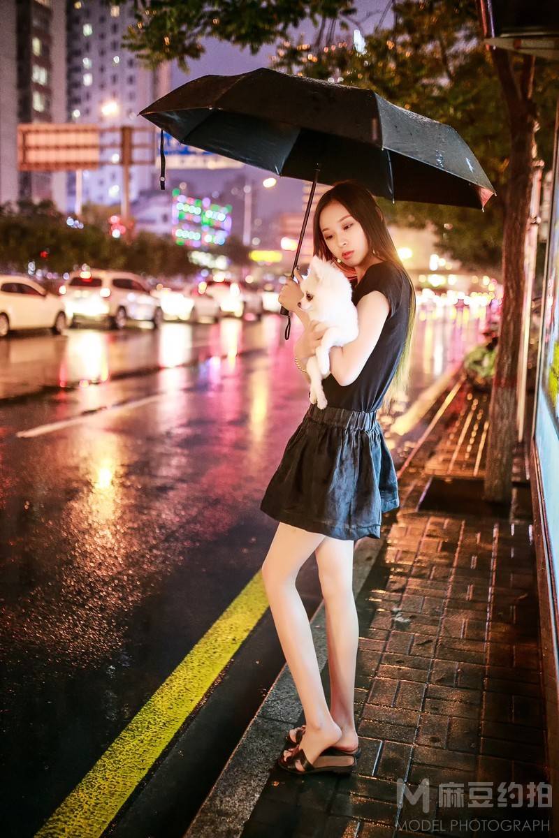 夜景模特
