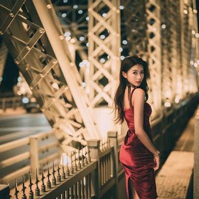 夜景模特