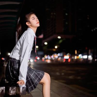 夜景模特