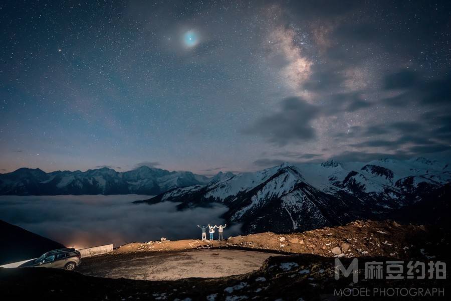 夜景模特