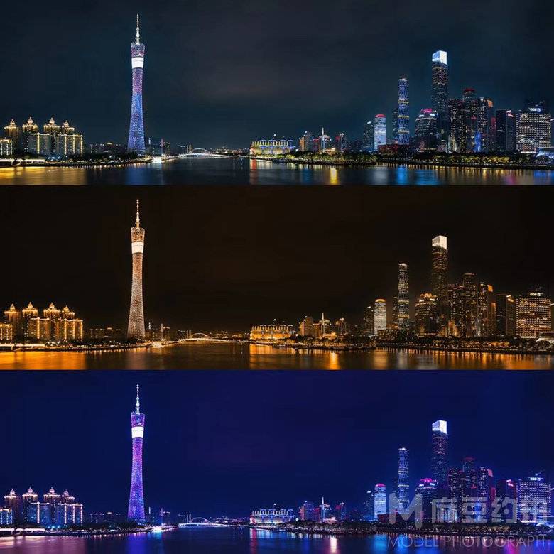 夜景模特