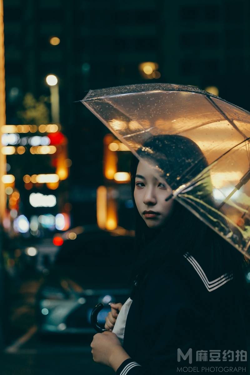 夜景模特